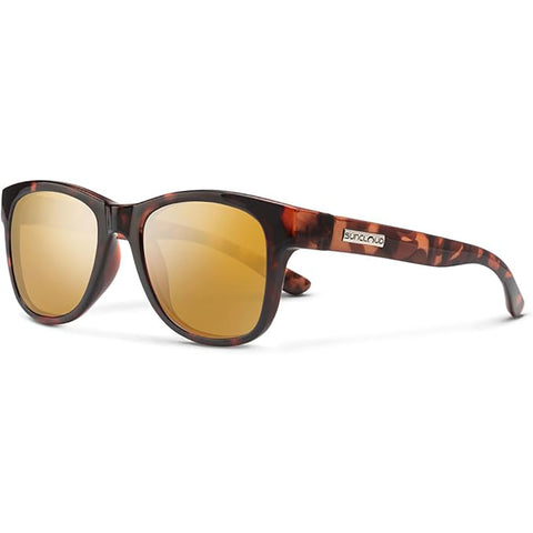 Suncloud Leeway Polarized Sunglasses in tortoise and polar sienna mirror