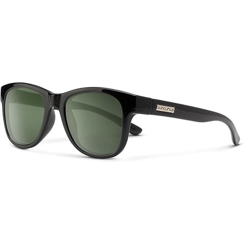 Suncloud Leeway Polarized Sunglasses in black and polar grey green