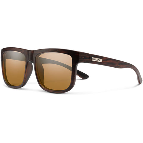 Suncloud Quiver Polarized Sunglasses in matte burnished brown and brown polarized