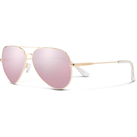 Suncloud Hard Deck Polarized Sunglasses in polar gold mirror