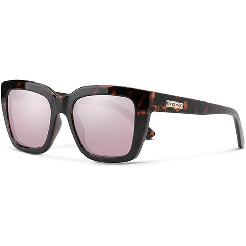 Suncloud Marion Polarized Sunglasses in black and polar gray green
