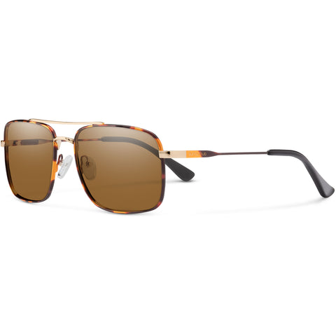 Suncloud Payback Polarized Sunglasses in metal tortoise and polar brown