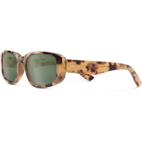 Suncloud Lane Polarized Sunglasses in yellow tortoise and polar gray green