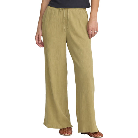 RVCA Womens Yume Wide Pants in martini olive and XSmall