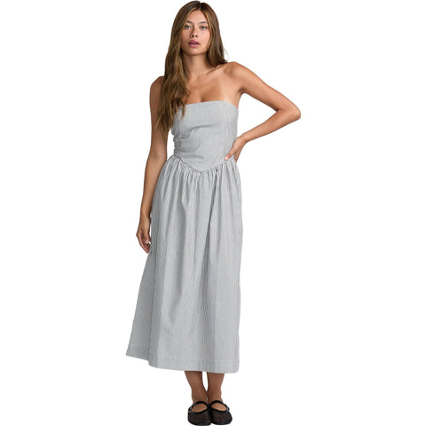 RVCA Womens Florence Midi Dresses in Black