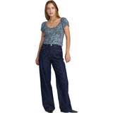 RVCA Womens Coco High Waisted Baggy Jean in indigo rinse