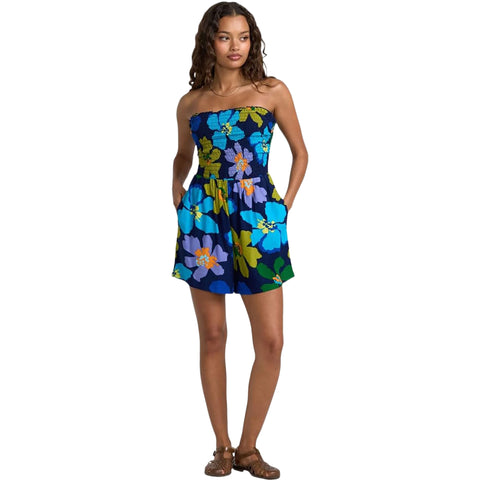 RVCA Womens Kat Rompers in Blue