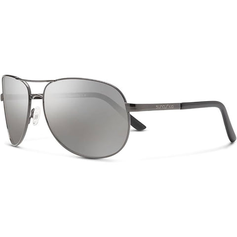 Suncloud Aviator Polarized Sunglasses in gunmetal and polar silver mirror