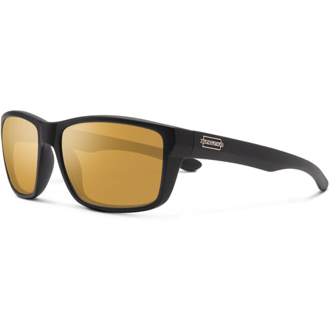 Suncloud Mayor Polarized Sunglasses in polar sienna mirror and matte black