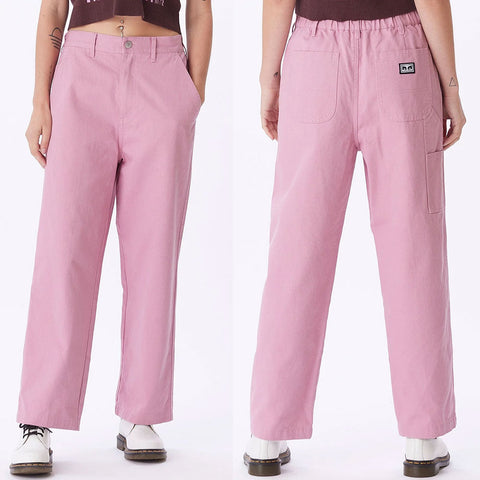 Obey Womens Brighton Carpenter Pants in Vintage pink and Size 27