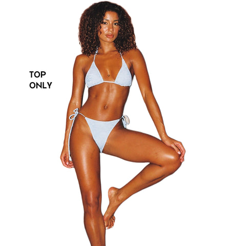 Sundaze Brunch Womens Endless Summer Bikini Top in powder blue
