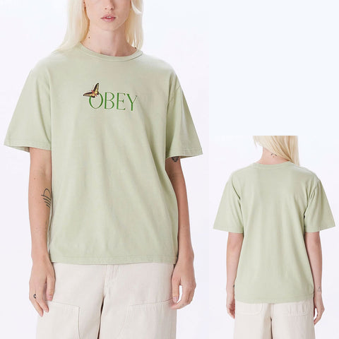 Obey Womens Butterfly Tops in Cucumber