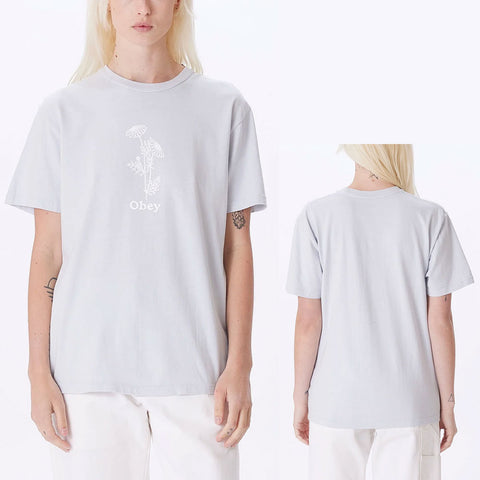 Obey Womens Weeds Tops in opal and Medium