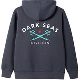 Dark Seas Mens Headmaster Hooded Sweatshirt in blue magic