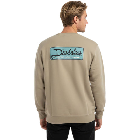 Dark Seas Mens Fish Hook Sweatshirts in Cement
