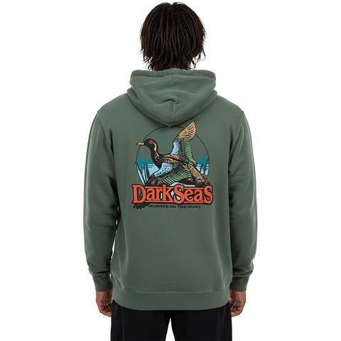Dark Seas Mens Duck Pond Sweatshirts in alpine green