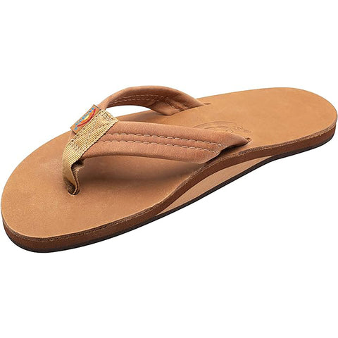 Rainbow Mens Luxury Leather Sandals in buckskin