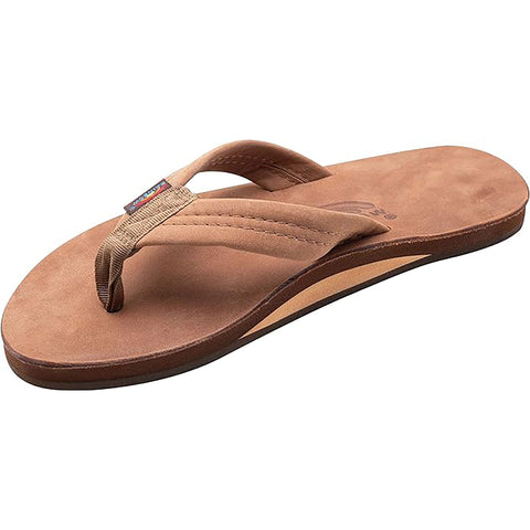 Rainbow Mens Nogales Leather Sandals in wood