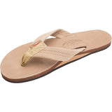 Rainbow Womens Premier Wide Strap Leather Sandals in sierra brown