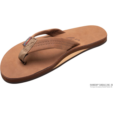 Rainbow Mens Redwood Single Layer Sandals in redwood