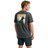 Dark Seas Mens Faithful Friend Mineral Tee in heather charcoal