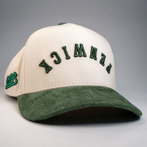 Delaware Beaches Suck DBS Fenwick Town Hat in white/green