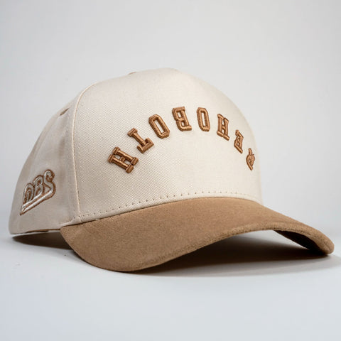 Delaware Beaches Suck DBS Rehoboth Town Hat in white/tan
