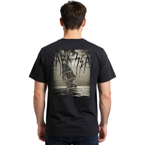 Dark Seas Mens Wet Paint T-Shirts in Vintage Black