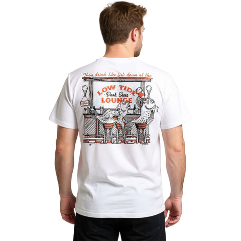 Dark Seas Bar Stool T-Shirts in white
