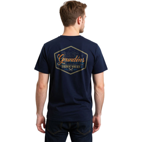 Dark Seas Mens Watercraft T-Shirts in Navy