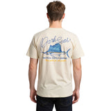 Dark Seas Mens Thin Line T-Shirts in cream