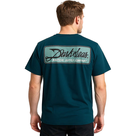 Dark Seas Fish Hook T-Shirts in Pine