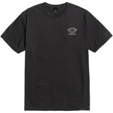 Dark Seas Mens Striped Bass Tee in black and Medium