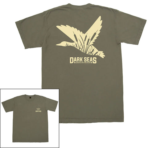 Dark Seas Mens Field Supply T-Shirts in ivy green