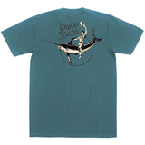 Dark Seas Mens Salty Rodeo T-Shirts in blue fin