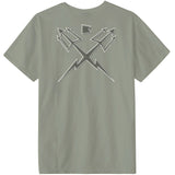 Dark Seas Mens Streamline T-Shirts in oil green