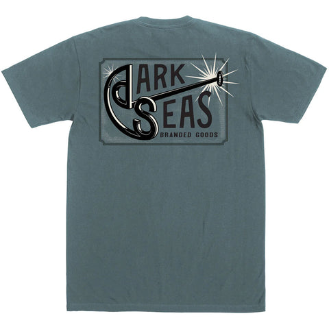 Dark Seas Mens Branding Iron T-Shirts in Blue fin