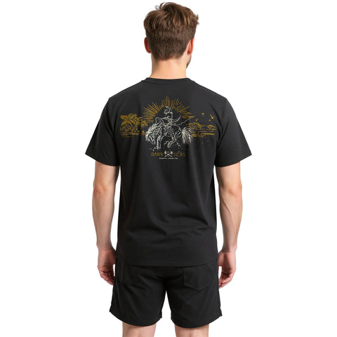 Dark Seas Mens Reinforced T-Shirts in dusty black