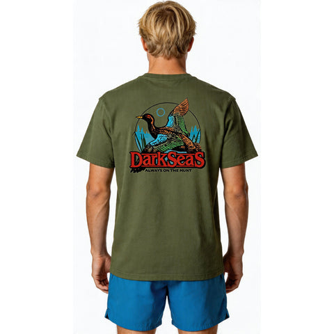 Dark Seas Mens Duck Pond T-Shirts in olive