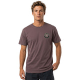 Dark Seas Mens Terr Vista Pigment T-Shirts in rose taupe