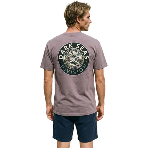 Dark Seas Mens Terr Vista Pigment T-Shirts in rose taupe