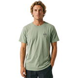 Dark Seas Mens Rain Dance Tee in shadow and Small