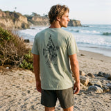 Dark Seas Mens Rain Dance Tee in shadow and Small
