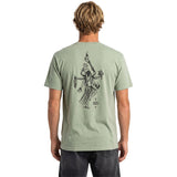 Dark Seas Mens Rain Dance Tee in shadow and Small