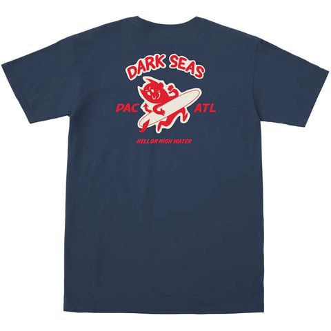 Dark Seas Mens Hot Water T-Shirts in Navy