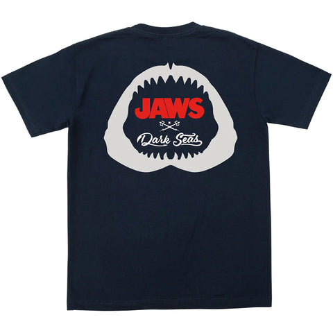 Dark Seas Mens Mouthful Pocket T-Shirts in Navy