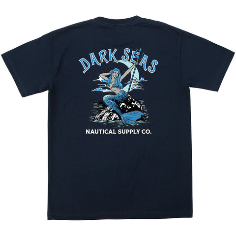 Dark Seas Mens Dockside T-Shirts in navy