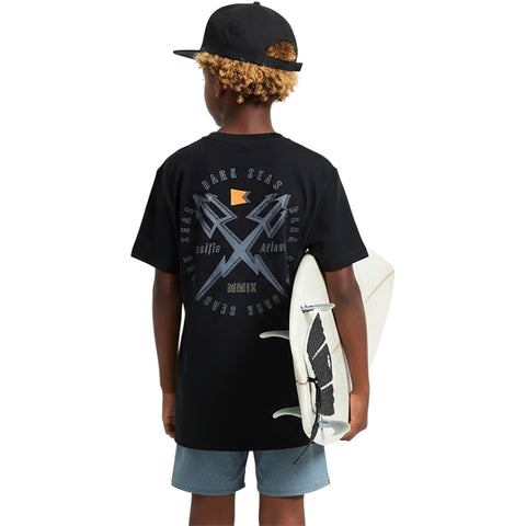 Dark Seas kids Time Teller Youth T-Shirts in black
