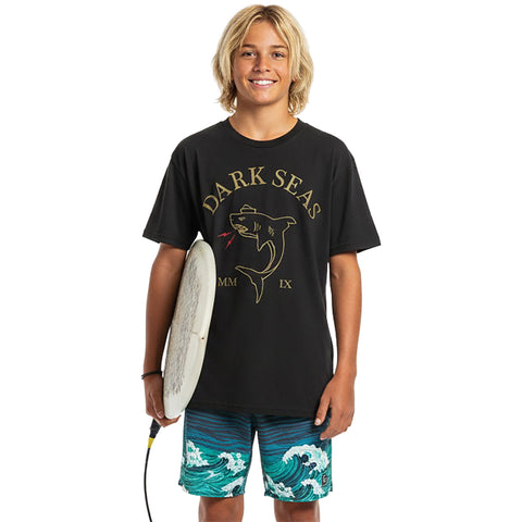 Dark Seas kids Tactics Youth T-Shirts in Black