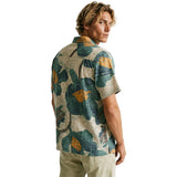 Dark Seas Mens Bloom Woven Shirts in aloe